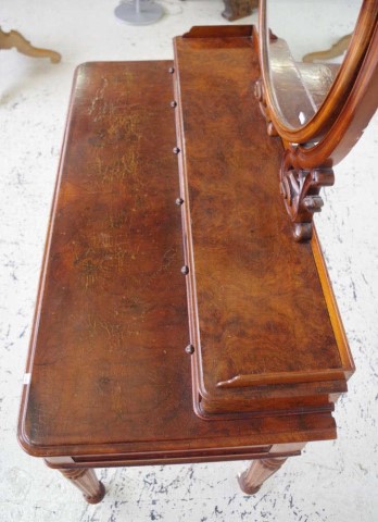Victorian walnut dressing table - Image 2 of 3