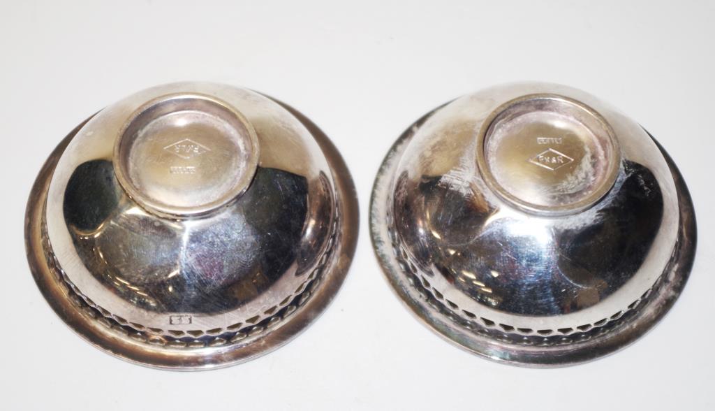 Pair of Australian sterling silver pierced dishes - Image 2 of 5