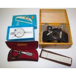 Three vintage tools & mini microscope