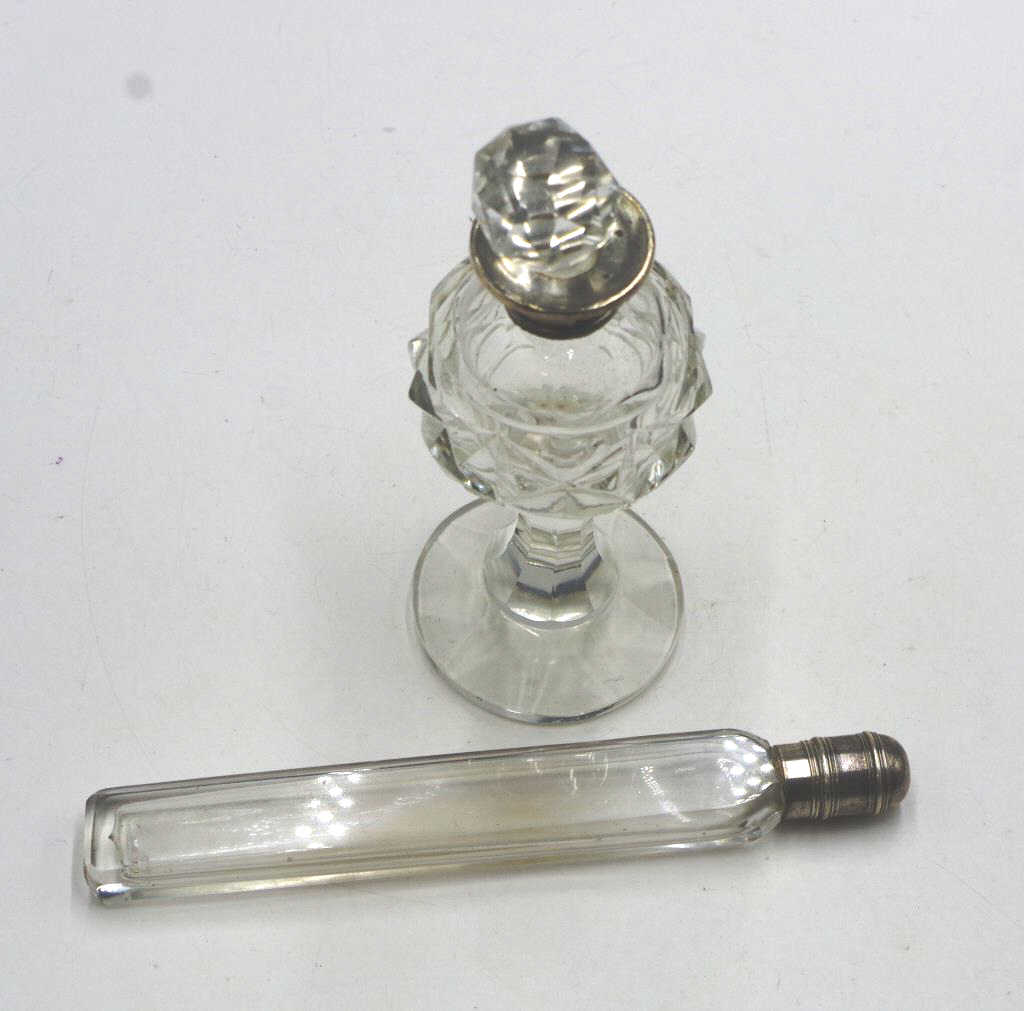 Two sterling silver and crystal perfume bottles - Image 2 of 2