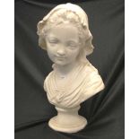 Large composite bust of a young lady