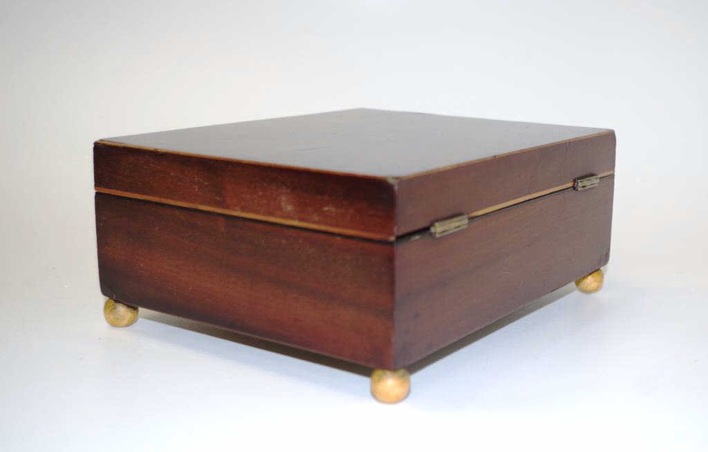 George III flambe mahogany box - Image 5 of 5