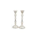 Pair Sterling silver candlesticks