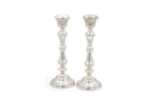 Pair Sterling silver candlesticks