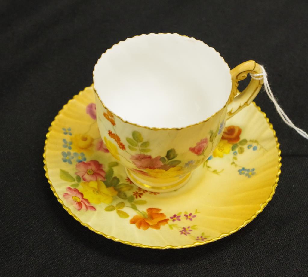 Royal Worcester blush ware cup and saucer - Image 2 of 3