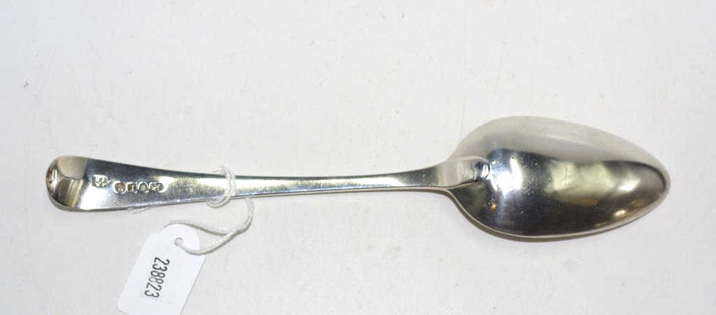 George III sterling silver soup spoon - Image 2 of 3