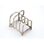 George VI silver toast rack