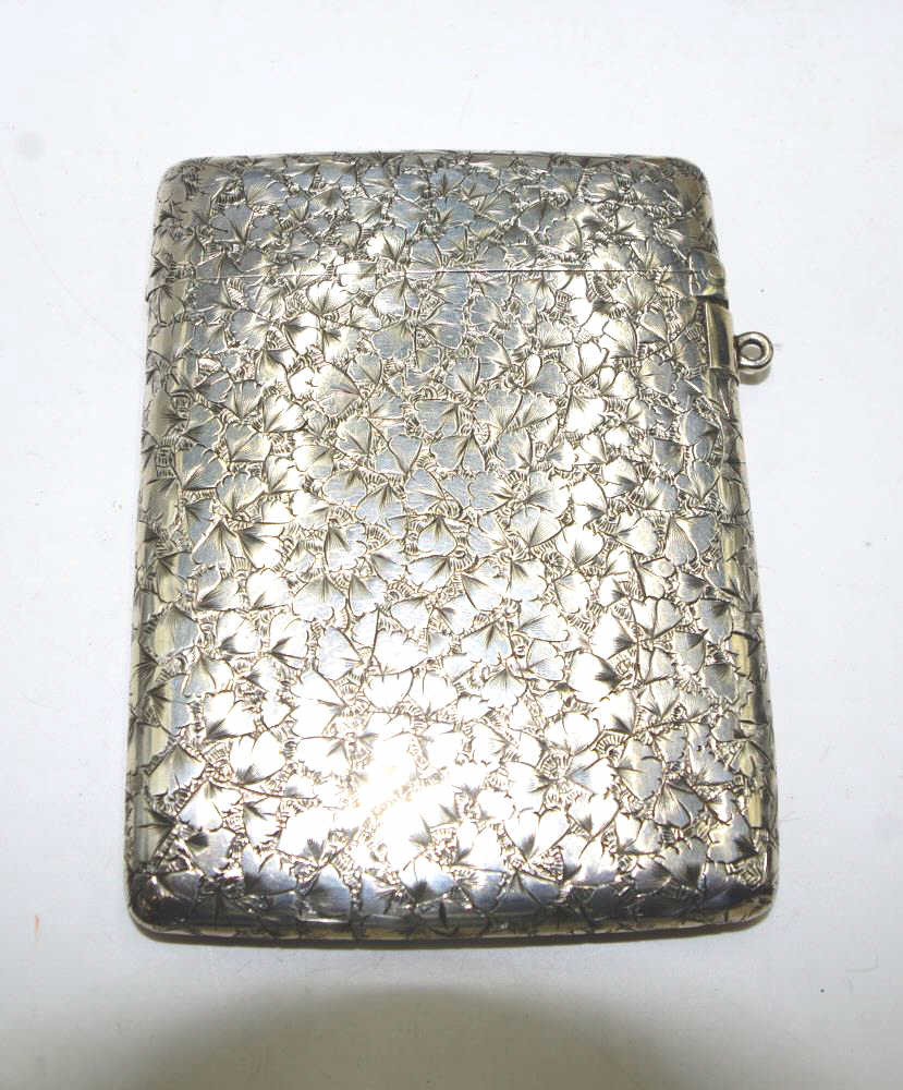 Good Victorian sterling silver card case - Image 2 of 4