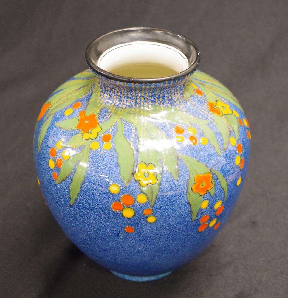 Royal Doulton blue glaze vase - Image 2 of 3