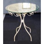 Metal based occasional table