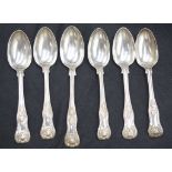 Victorian silver kings pattern dessert spoons