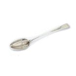George IV silver straining spoon