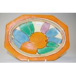 Clarice Cliff fantasque "Oranges" cake plate