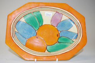 Clarice Cliff fantasque "Oranges" cake plate