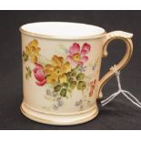 Royal Worcester blush ivory painted mug