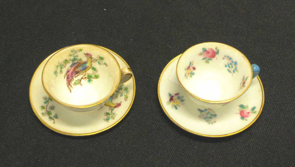 Two Crown Staffordshire miniature Cup/saucers - Image 2 of 4