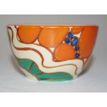 Clarice Cliff fantasque "Sunrise" sugar bowl