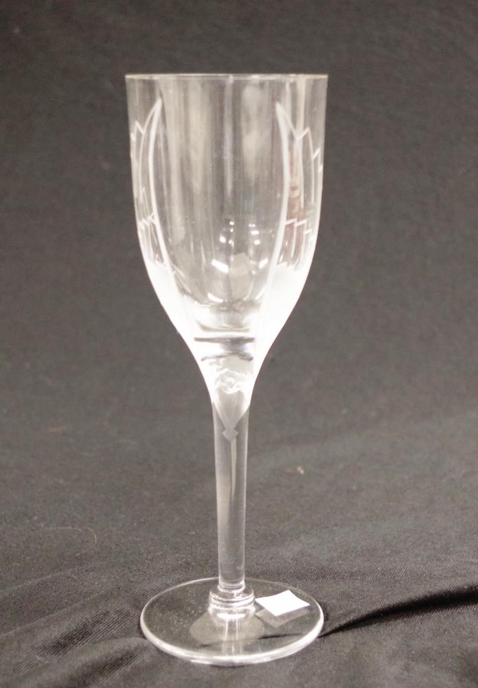 Good set six Lalique 'Ange' crystal goblets - Image 3 of 5