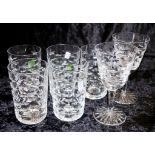 Seven Waterford Crystal Tralee glasses