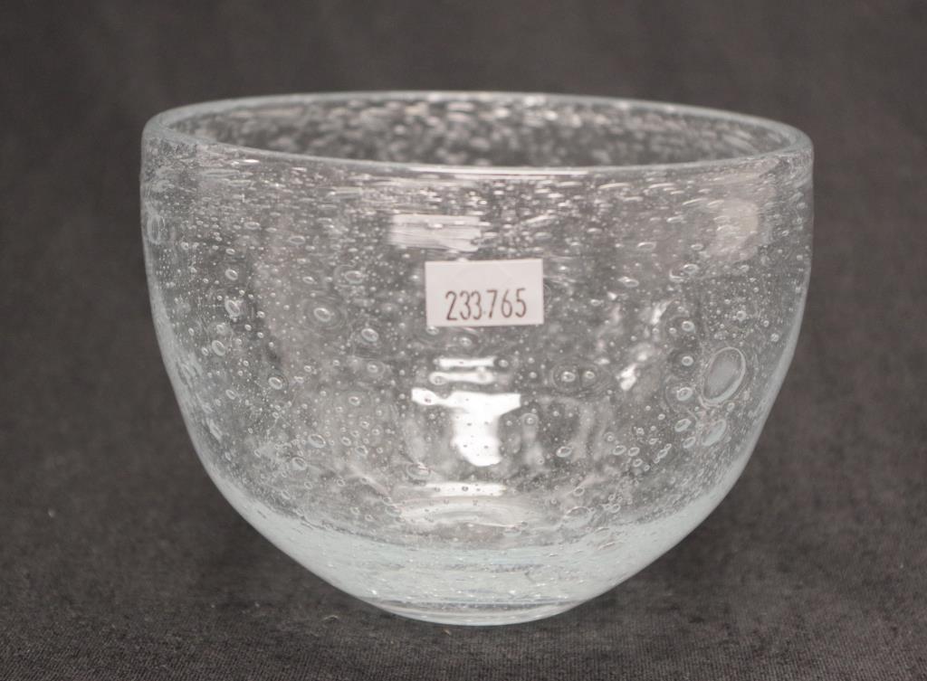 Julio Santos art glass air bubble bowl - Image 3 of 4