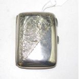 Edward VII sterling silver cigarette case