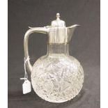 Hallmarked sterling silver claret jug