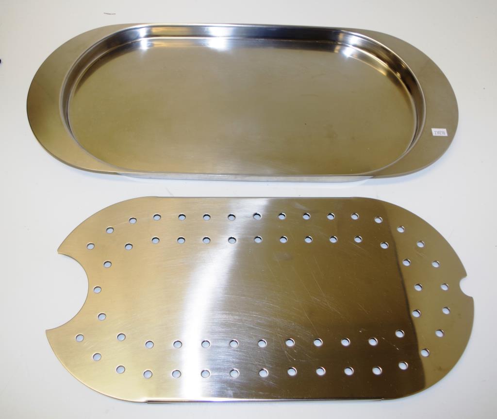 Stelton Denmark stainless steel tray with insert - Image 2 of 3