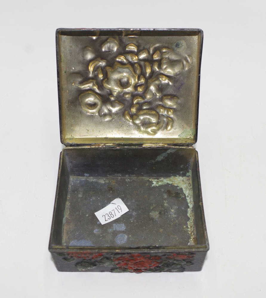 Japanese spelter jewellery box - Image 3 of 4