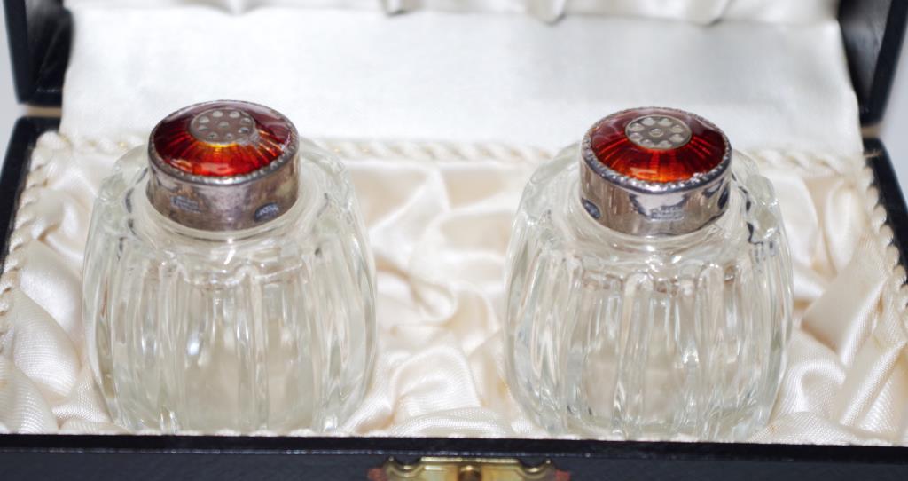 Pair Neka Denmark silver capped pepper shakers - Image 3 of 4