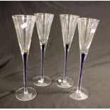 Four Orrefors "Intermezzo" stemmed glasses