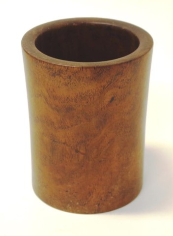 Chinese wood brush pot