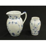 Royal Copenhagen "Blue lace" jug & vase
