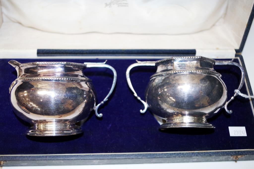 Australian sterling silver milk jug & sugar set - Image 2 of 4