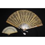 Antique Mother of Pearl & lace fan
