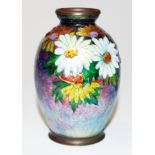 Camille Faure Limoges enameled vase