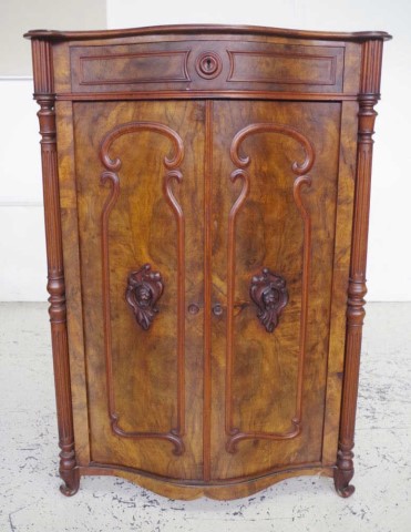 19th century Dutch walnut salon cabinet