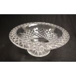 Vintage cut crystal centrepiece bowl