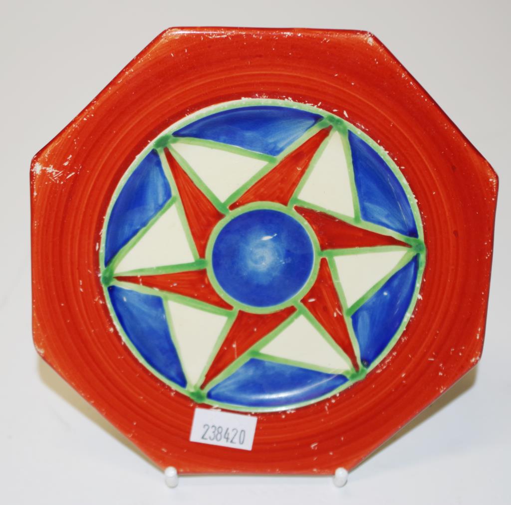 Clarice Cliff original bizarre octagonal plate