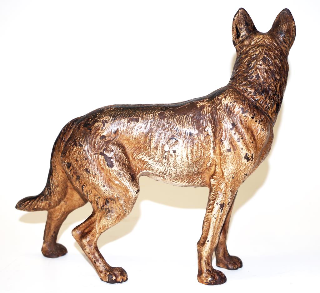 Vintage cold painted metal dog figure - Image 3 of 4