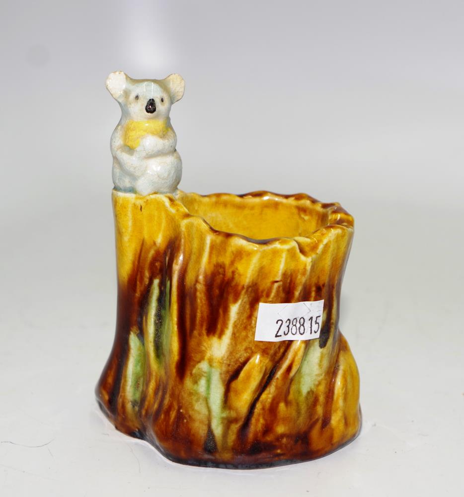 Grace Seccombe Australian pottery koala on a stump