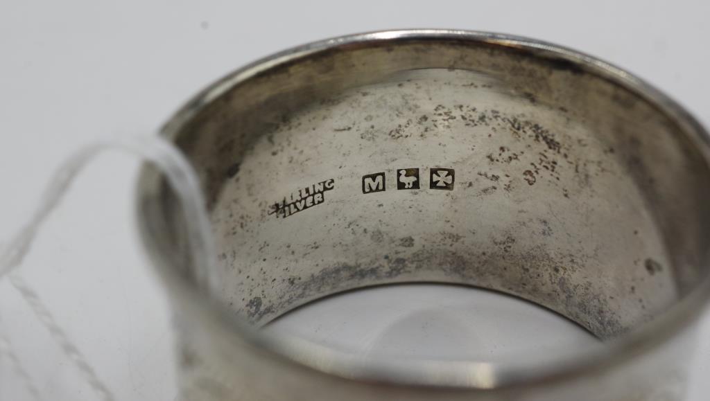 Australian sterling silver napkin ring - Image 3 of 3