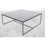 Contemporary glass top coffee table