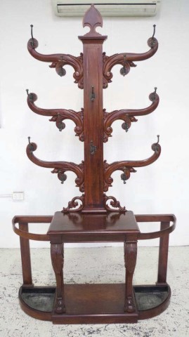 Victorian mahogany tree hall stand