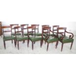 Ten William IV mahogany dining chairs