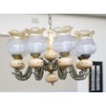 Italian 8 branch ceiling light