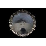 Early George III small tri footed silver salver