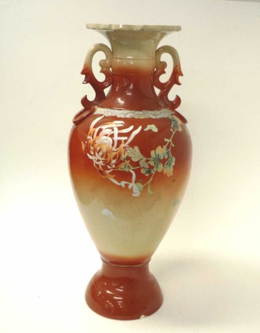 Large Satsuma Japan painted floor vase - Image 3 of 4