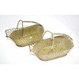 Pair Christofle Gallia silver plate wine baskets