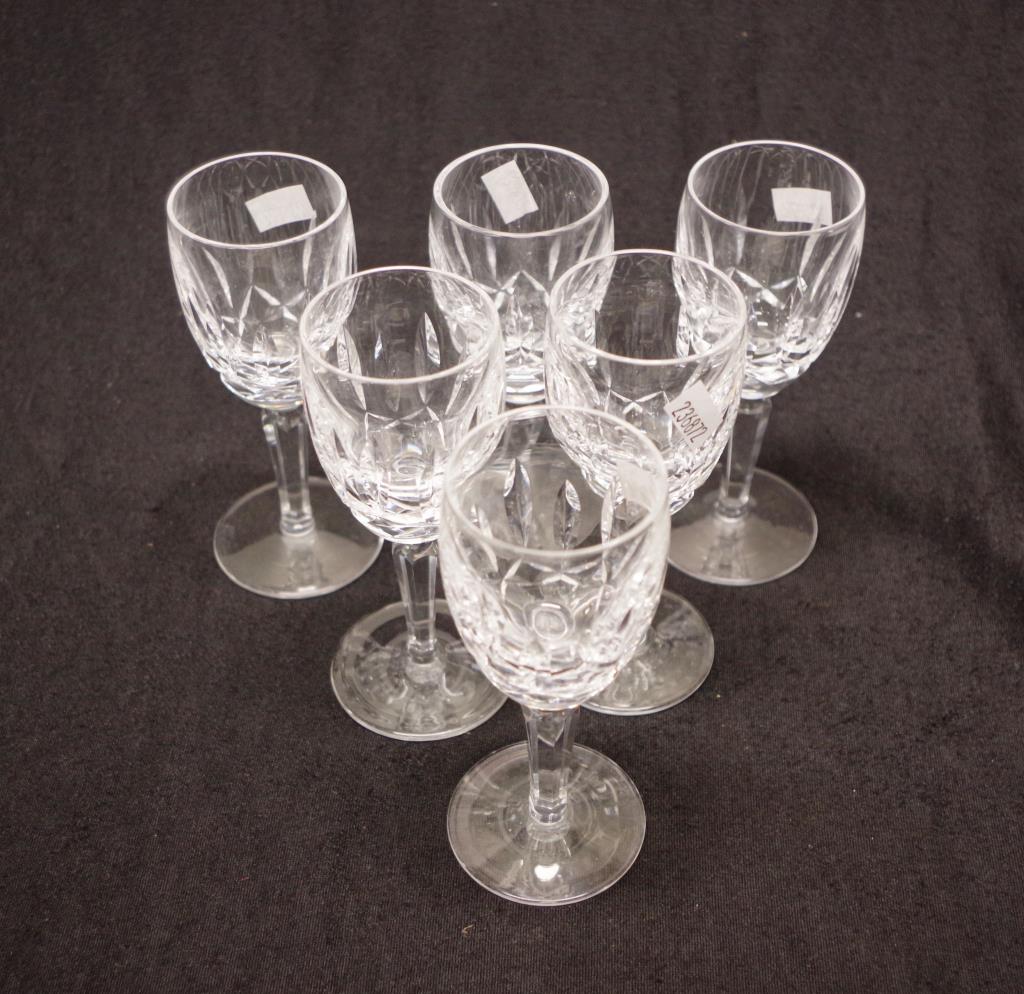 Six Waterford crystal stemmed sherry glasses - Image 2 of 4