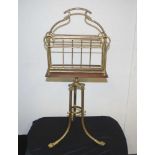 Antique gilt brass and timber book stand